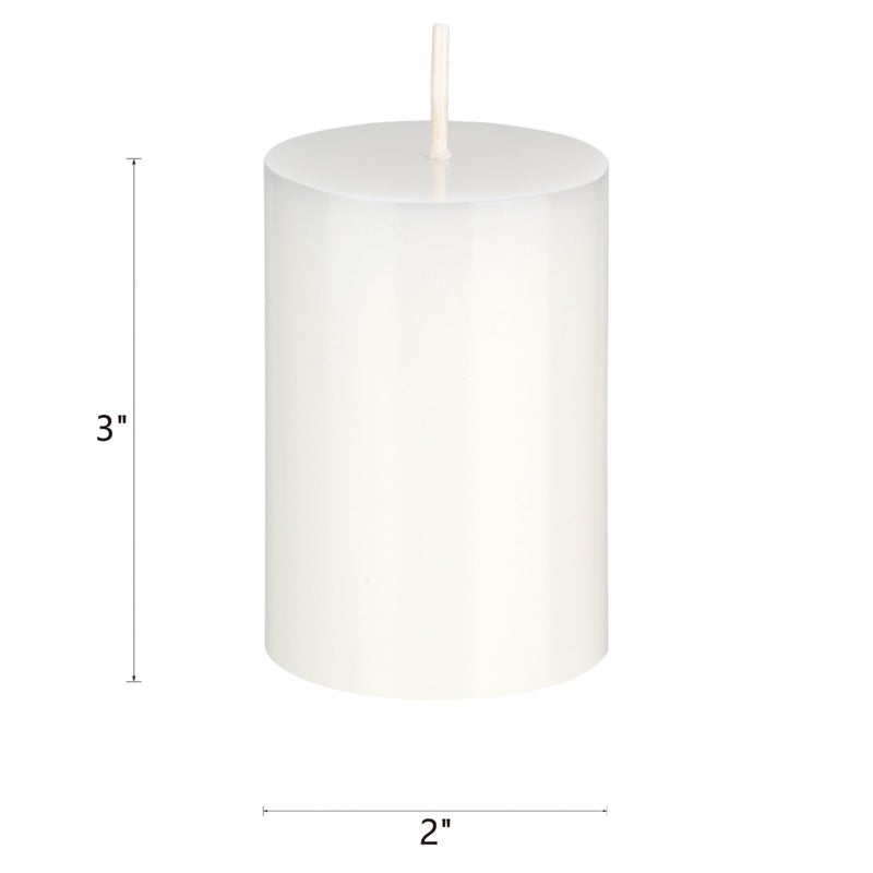 Mega Candles 6 pcs Unscented Solid White Pillar Candles, Hand Poured Premium Wax Candle 2 Inch x 3 Inch, Home DÃ©cor, Spas, Weddings, Occasions, Party, Centerpieces, Holidays, Vigils, Prayers - Image 2